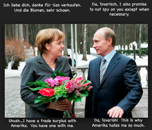 Putin and Merkel get engaged